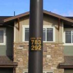 light pole with numbers