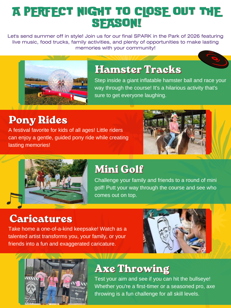 August SPARK Flyer yellow with event details