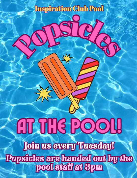 Popsicle Flyer with reminder of 3pm hand-out time